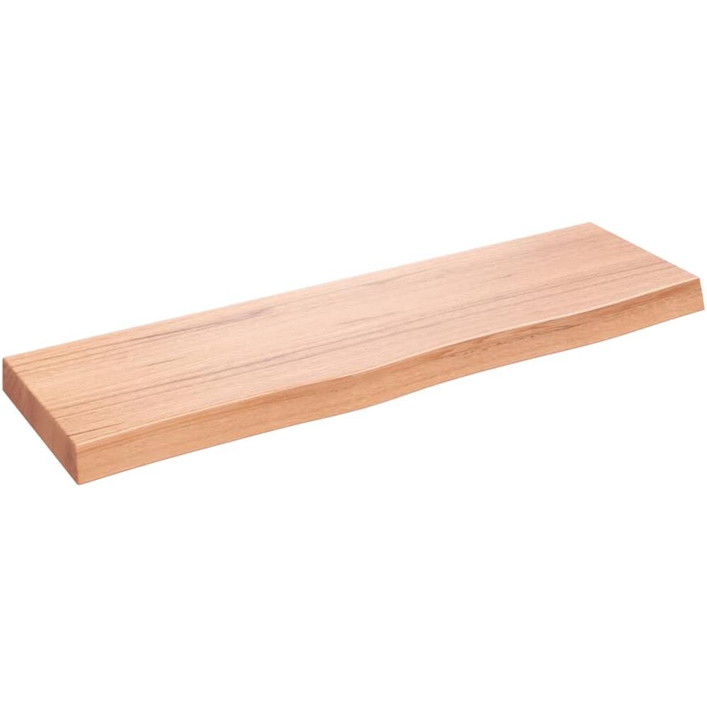 Ripiano Muro Marrone 100x30x (2-6) cm Massello Rovere Trattato - Foto 1