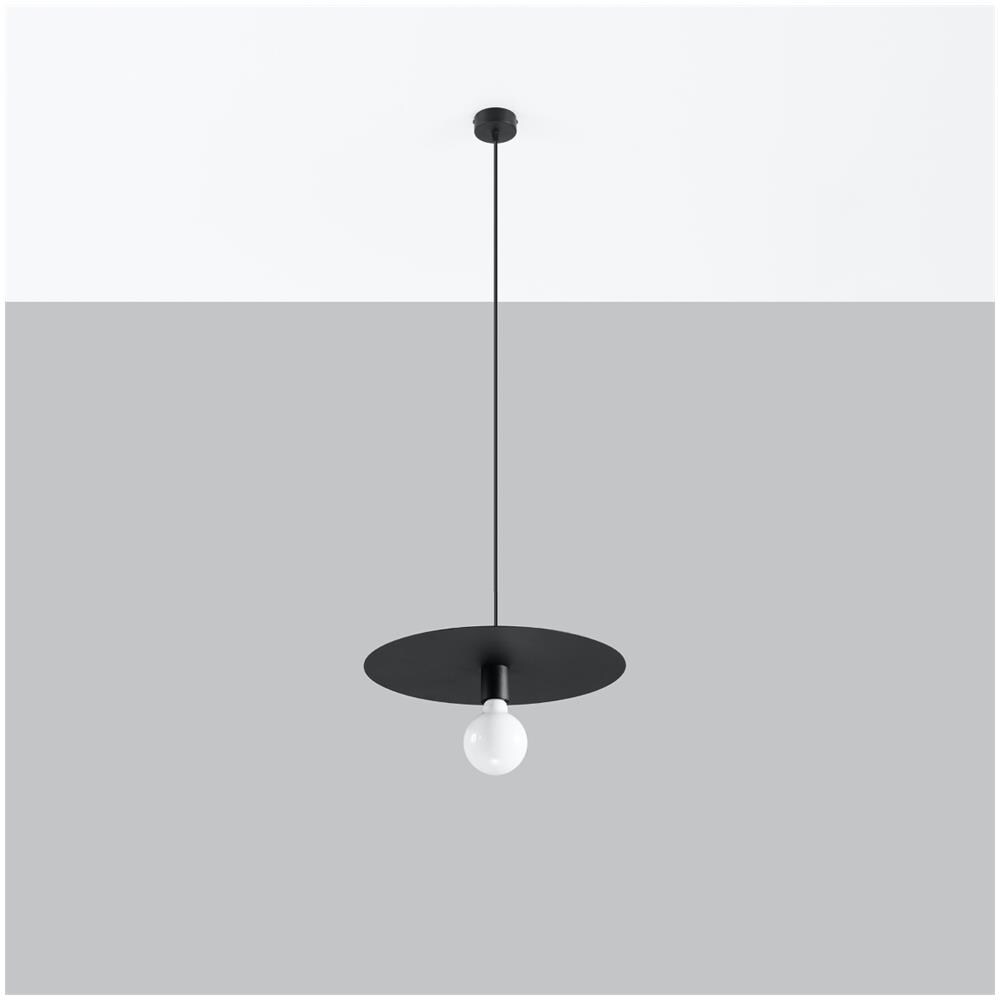 Lampada A Sospensione Flavio Nero Sl. 0853 - Moderno Lampade A Sospensione Nero 105x40x40 Cm - Foto 2