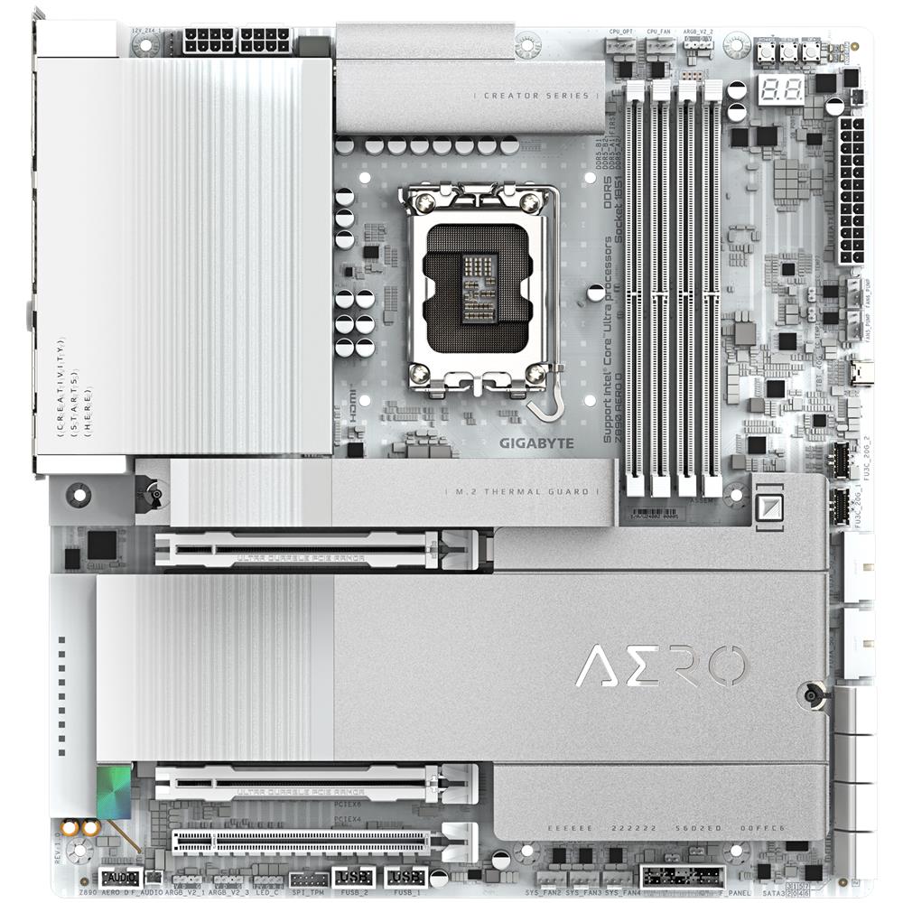 Z890 AERO D Scheda Madre - Supporta CPU Intel Core Ultra (Serie 2), VRM a 16+1+2 fasi, fino a 9500MHz DDR5 (OC), PCIe 5.0 M. 2, Wi-Fi 7, Thunderbolt 5 - Foto 2