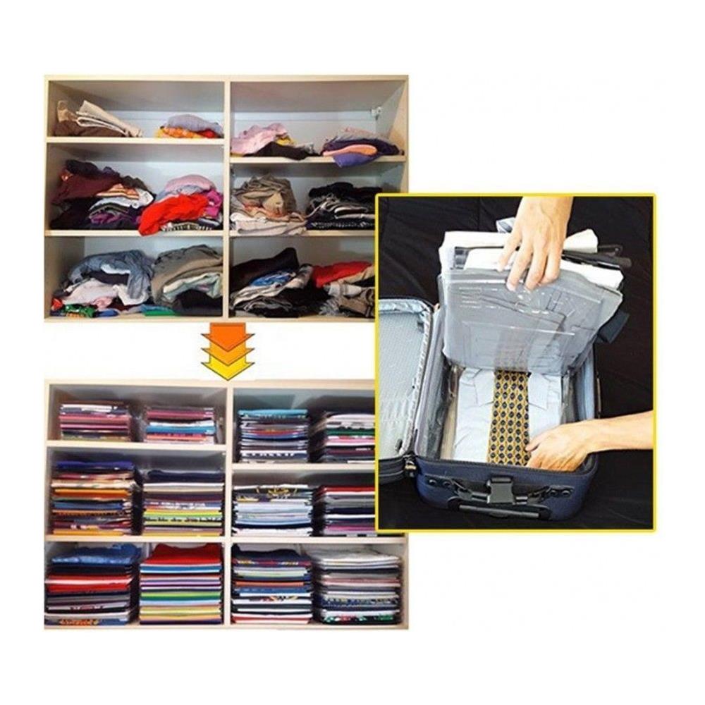 Salvaspazio Organizer Per T-shirt Pieghevole Da Armadio Valigia E Cassetto - Foto 5