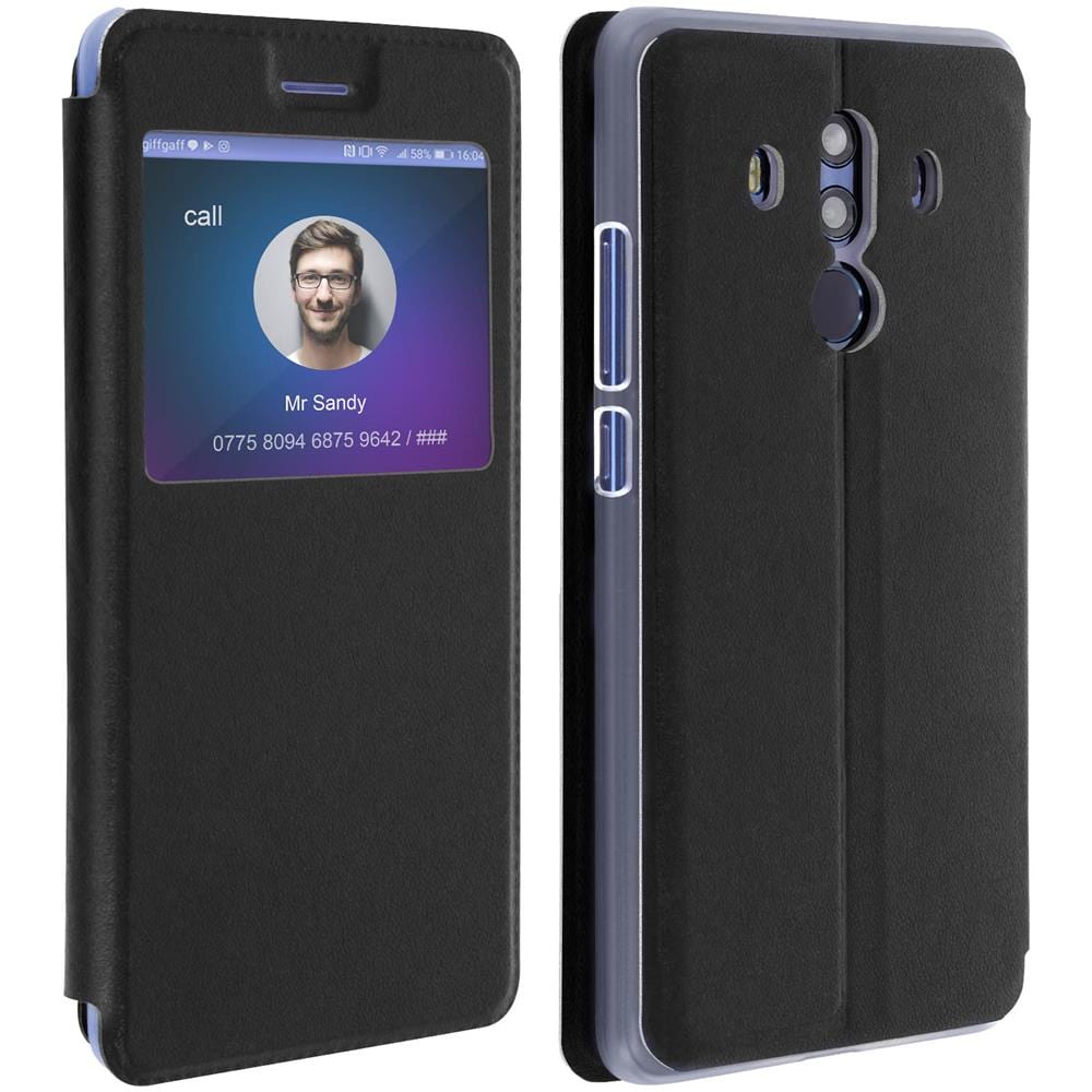 Custodia Huawei Mate 10 Pro Sportellino Finestra Sottile Nero - Foto 1