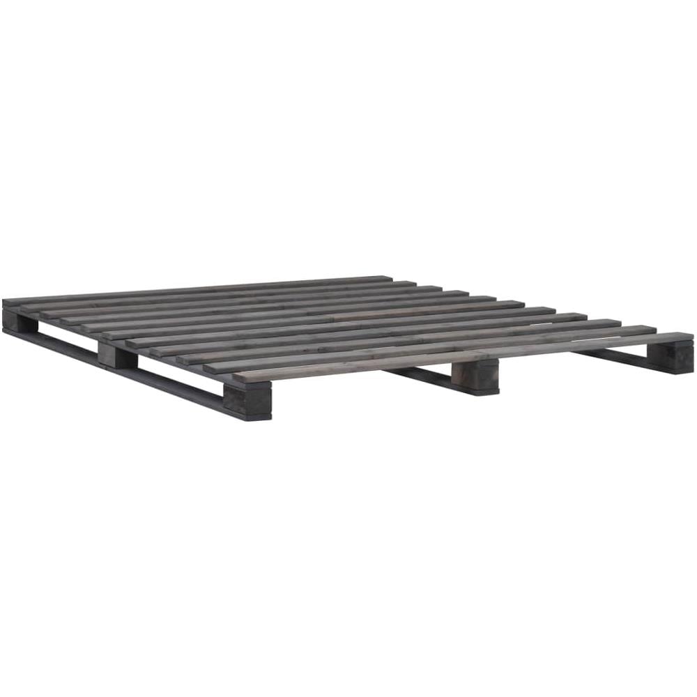 Giroletto In Pallet Grigio Legno Massello Di Pino 200x200 Cm - Foto 2