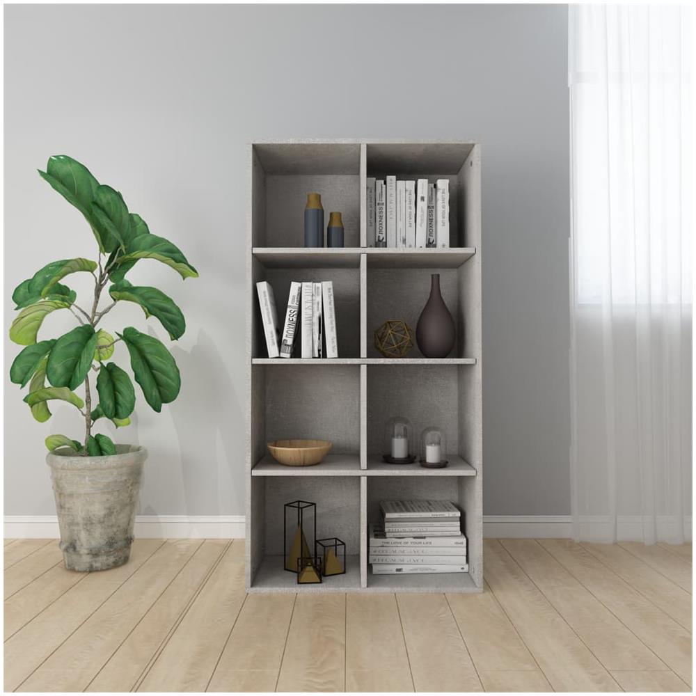 Libreria /Credenza Grigio Cemento 66x30x130 cm Legno Multistrato - Foto 2