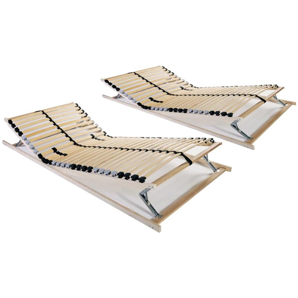 Reti a Doghe 2 pz 7 Zone con 28 Doghe in Legno 80x200 cm - Foto 1