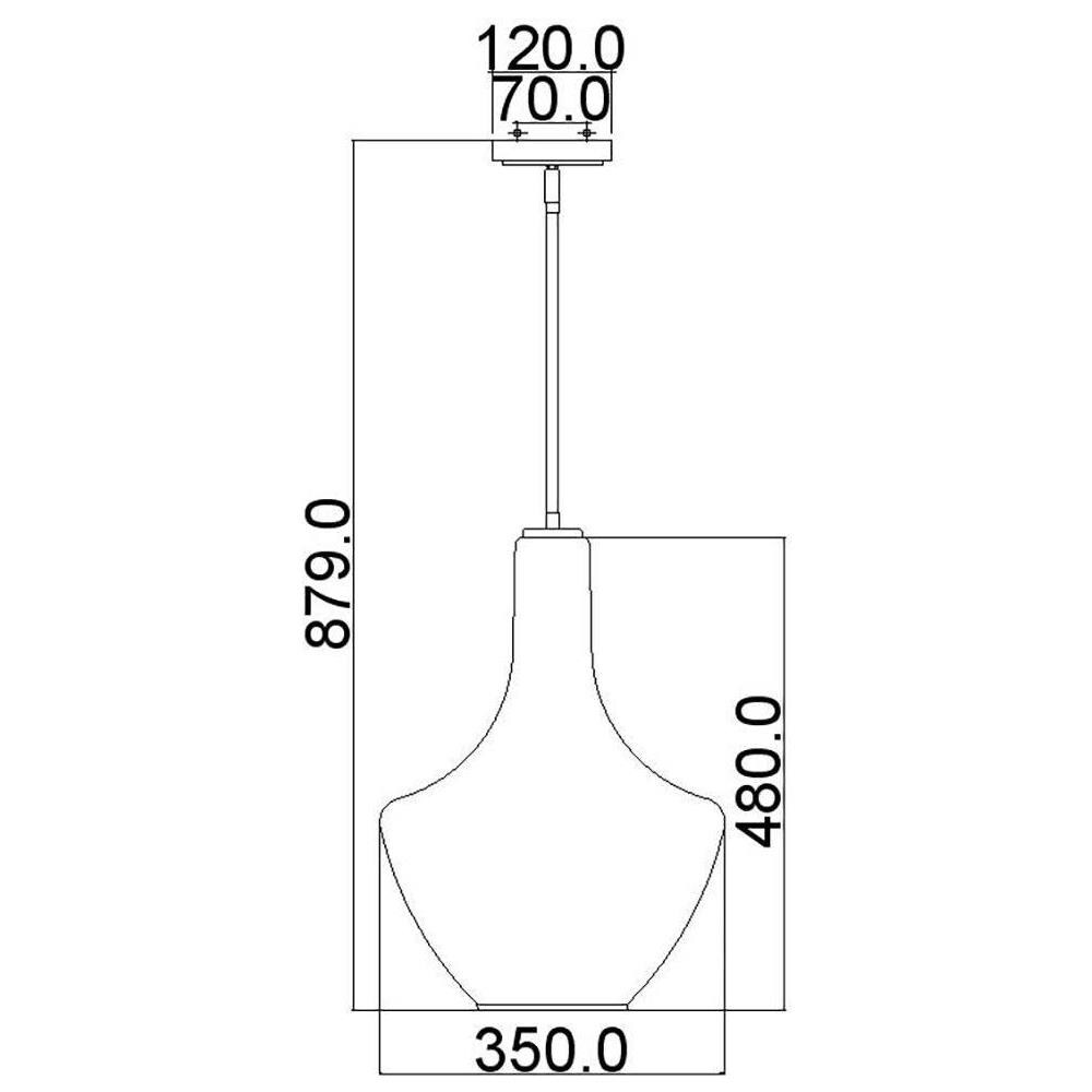 Lampadario A Sospensione A 1 Luce A Cupola Media Bronzo, E27 - Foto 2