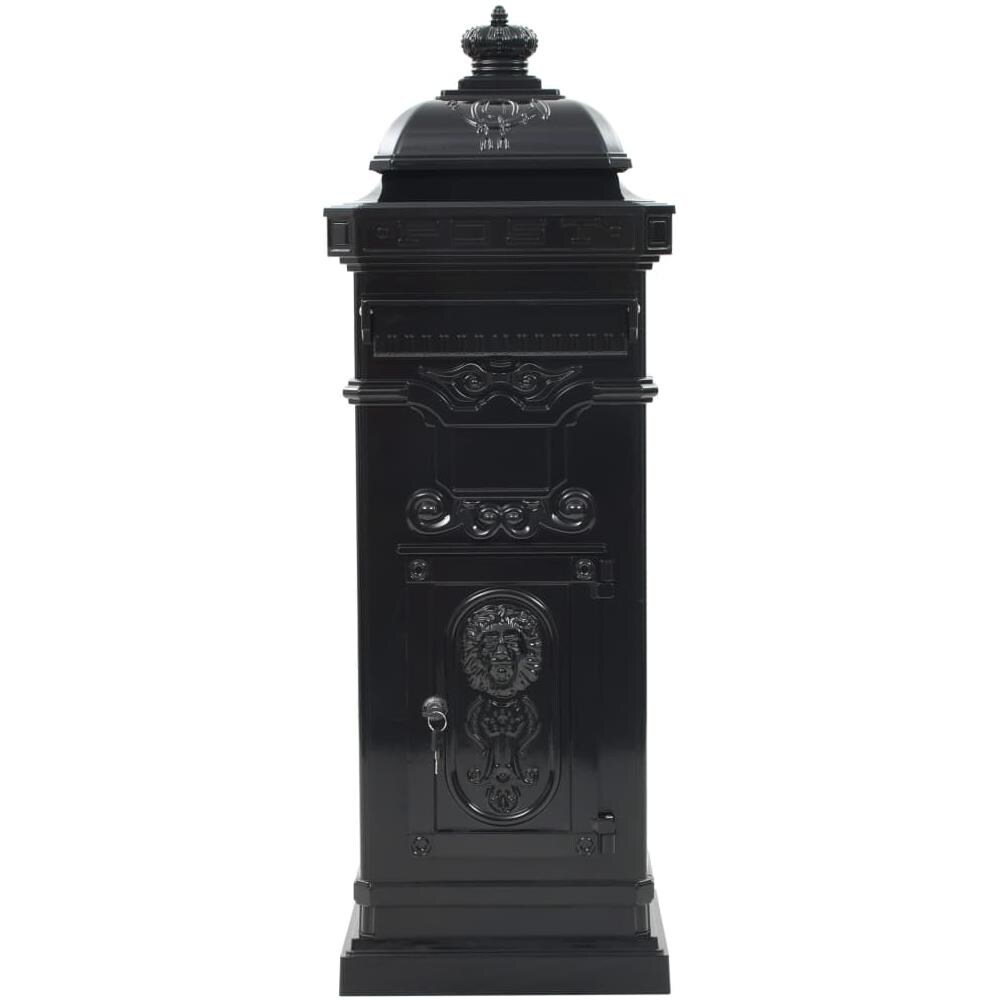 Cassetta della Posta in Alluminio Inossidabile Vintage Nera - Foto 2