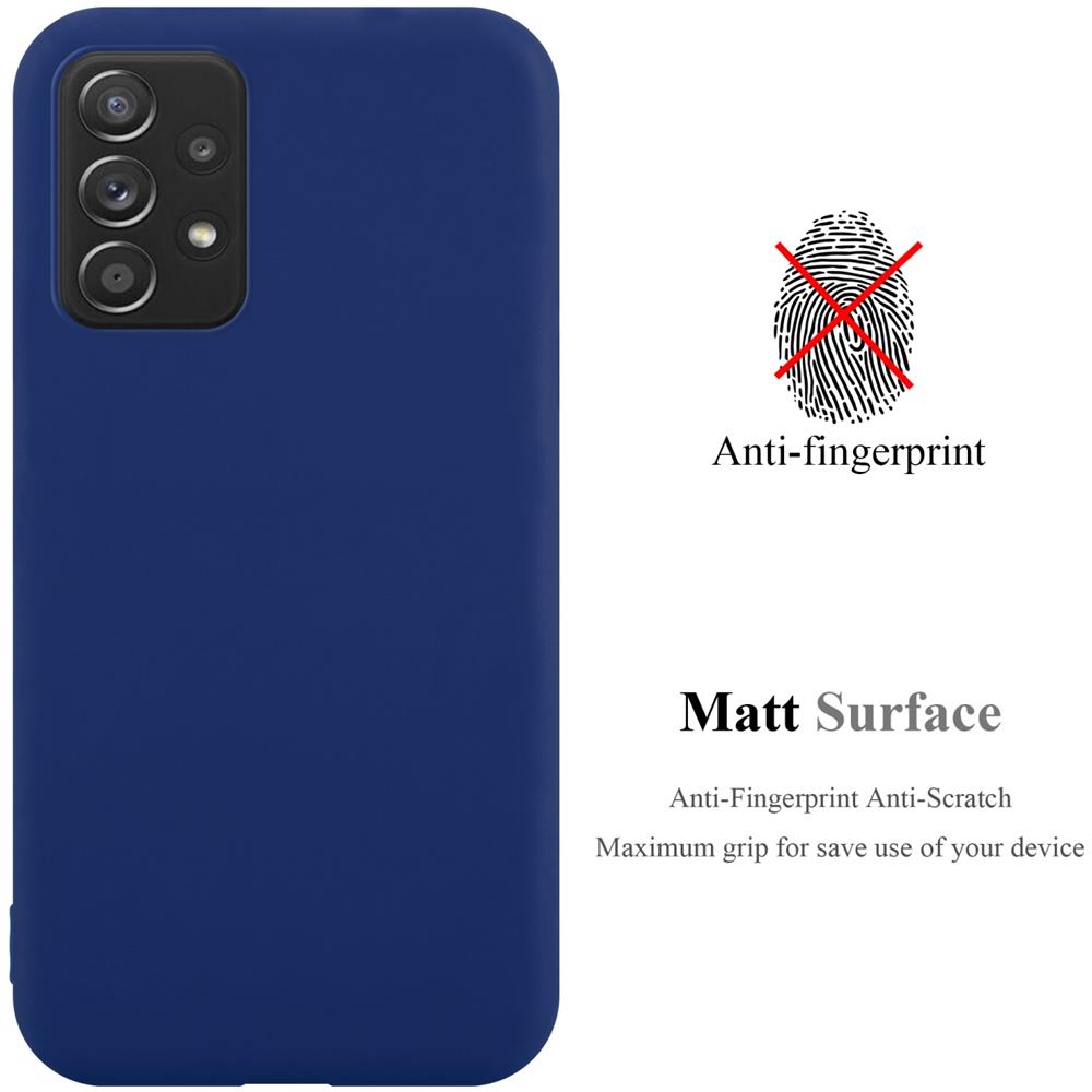 Custodia Compatibile Con Samsung Galaxy A52 (4g / 5g) / A52s In Candy Blu Scuro - Coperchio Protettivo In Silicone Tpu Flessibile - Foto 2