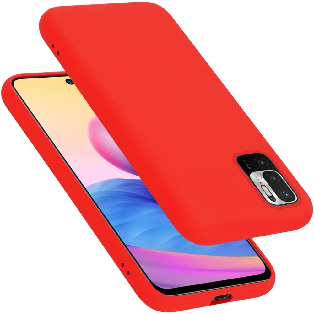 Custodia Compatibile Con Xiaomi Redmi Note 10 5g / Poco M3 Pro 5g In Liquid Rosso - Coperchio Protettivo In Silicone Tpu Flessibile - Foto 1