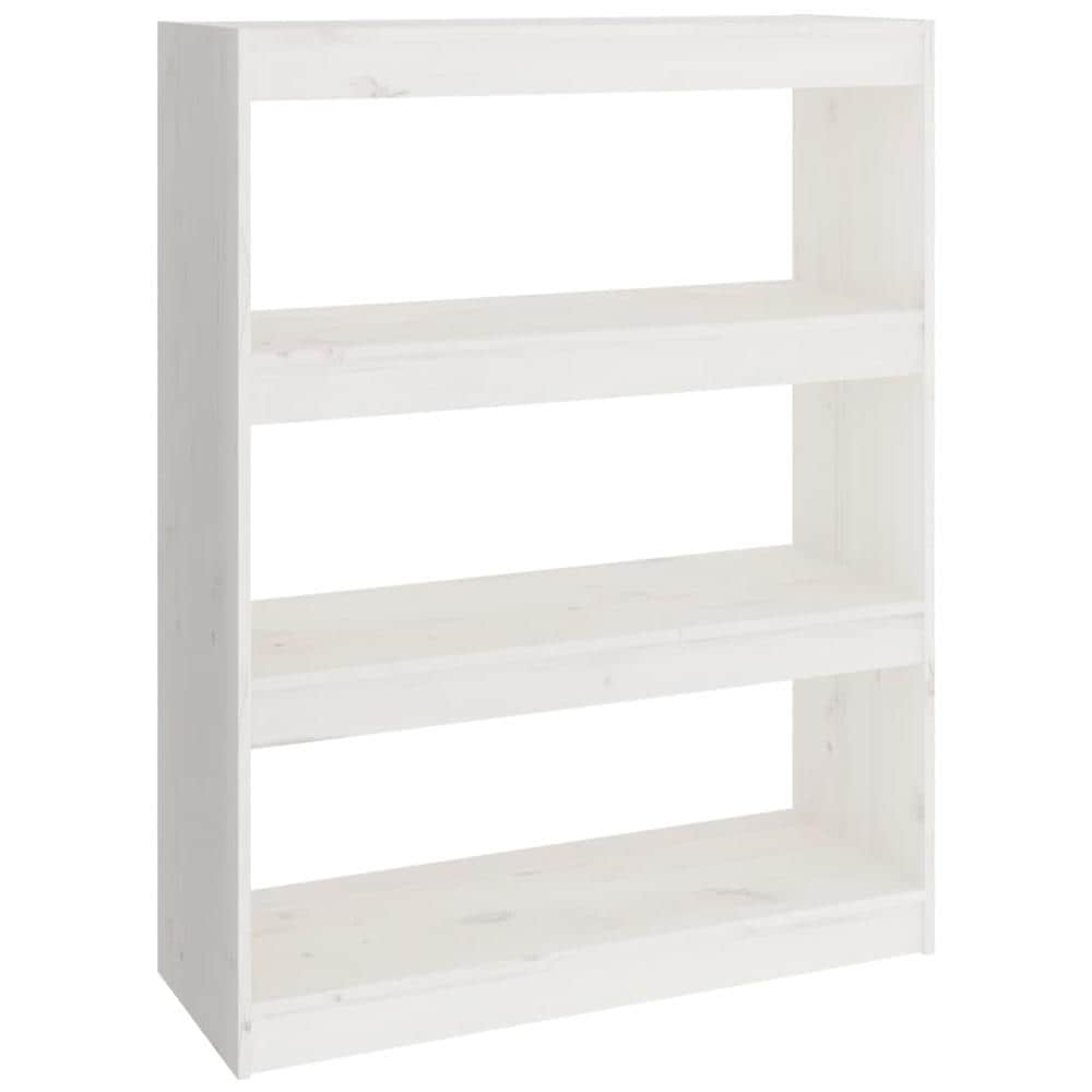 Libreria / divisorio Bianco 80x30x103,5 Cm In Massello Di Pino - Foto 2