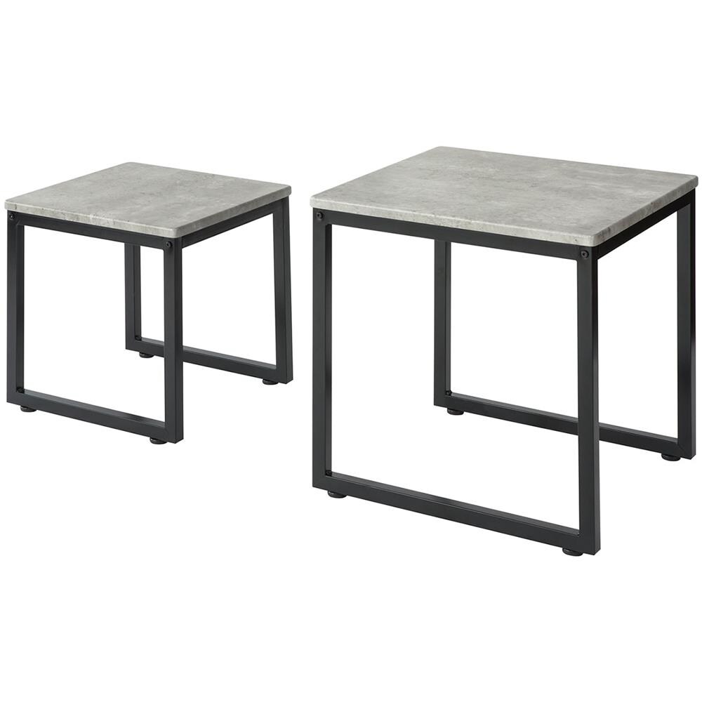 Set Tavolini Soggiorno Tavolinetto Da Salotto L50*p50*a50cm, grigio Fbt42-hg - Foto 1