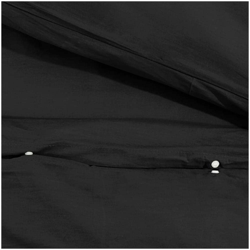 Set Copripiumino Nero 140x200 Cm In Microfibra Leggera - Foto 2