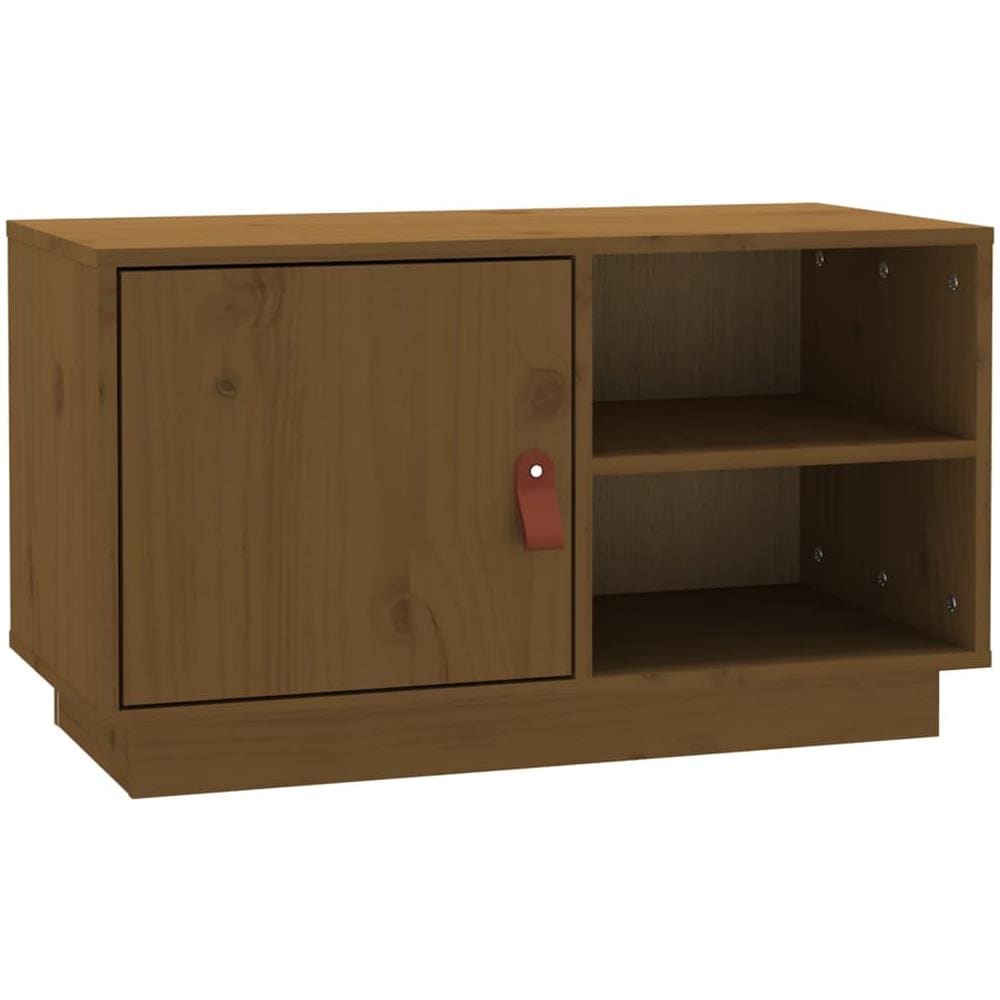 Mobile Porta Tv Miele 70x34x40 Cm In Legno Massello Di Pino - Foto 2