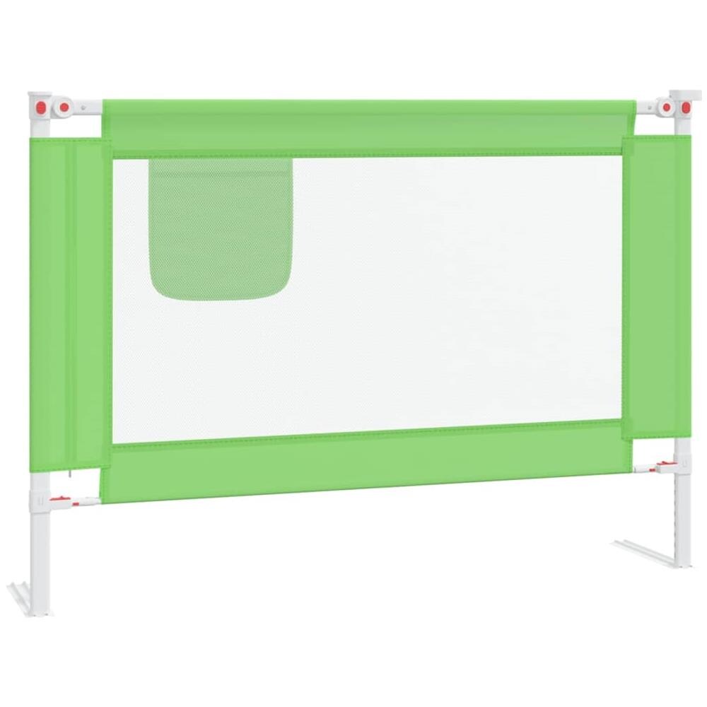 Sponda Letto di Sicurezza per Bambini Verde 90x25 cm in Tessuto - Foto 1