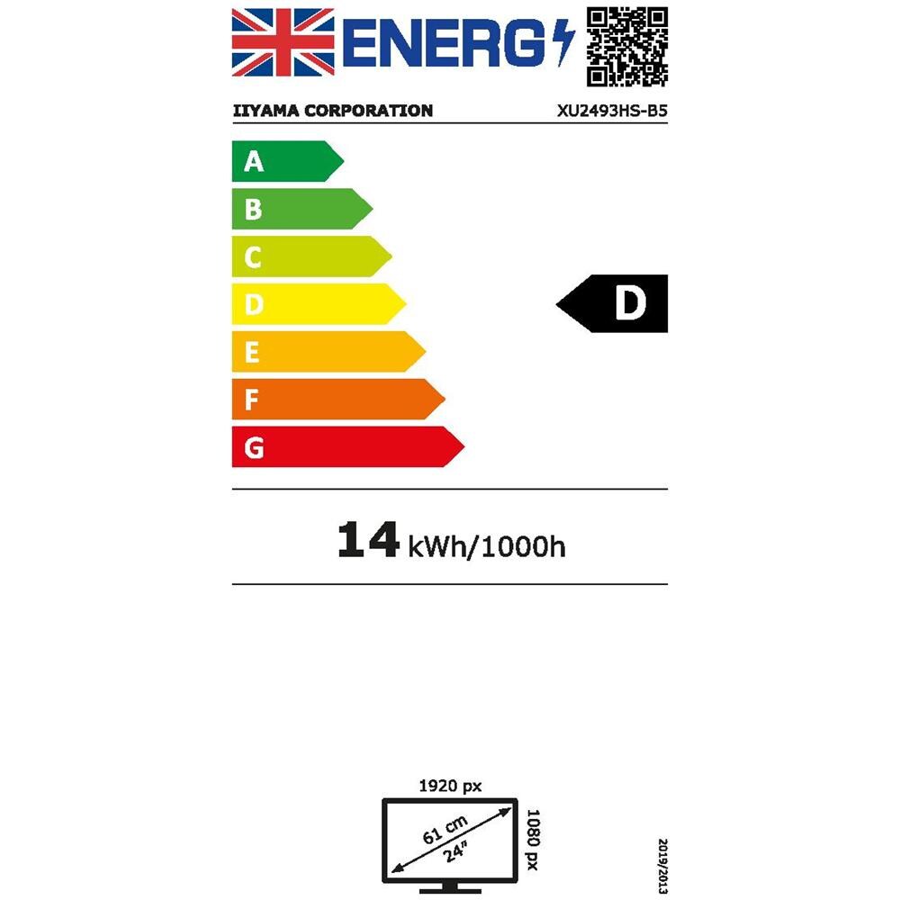 Monitor 24" LED IPS ProLite XU2493HS-B5 1920x1080 Full HD Tempo di Risposta 4 ms - Foto 7