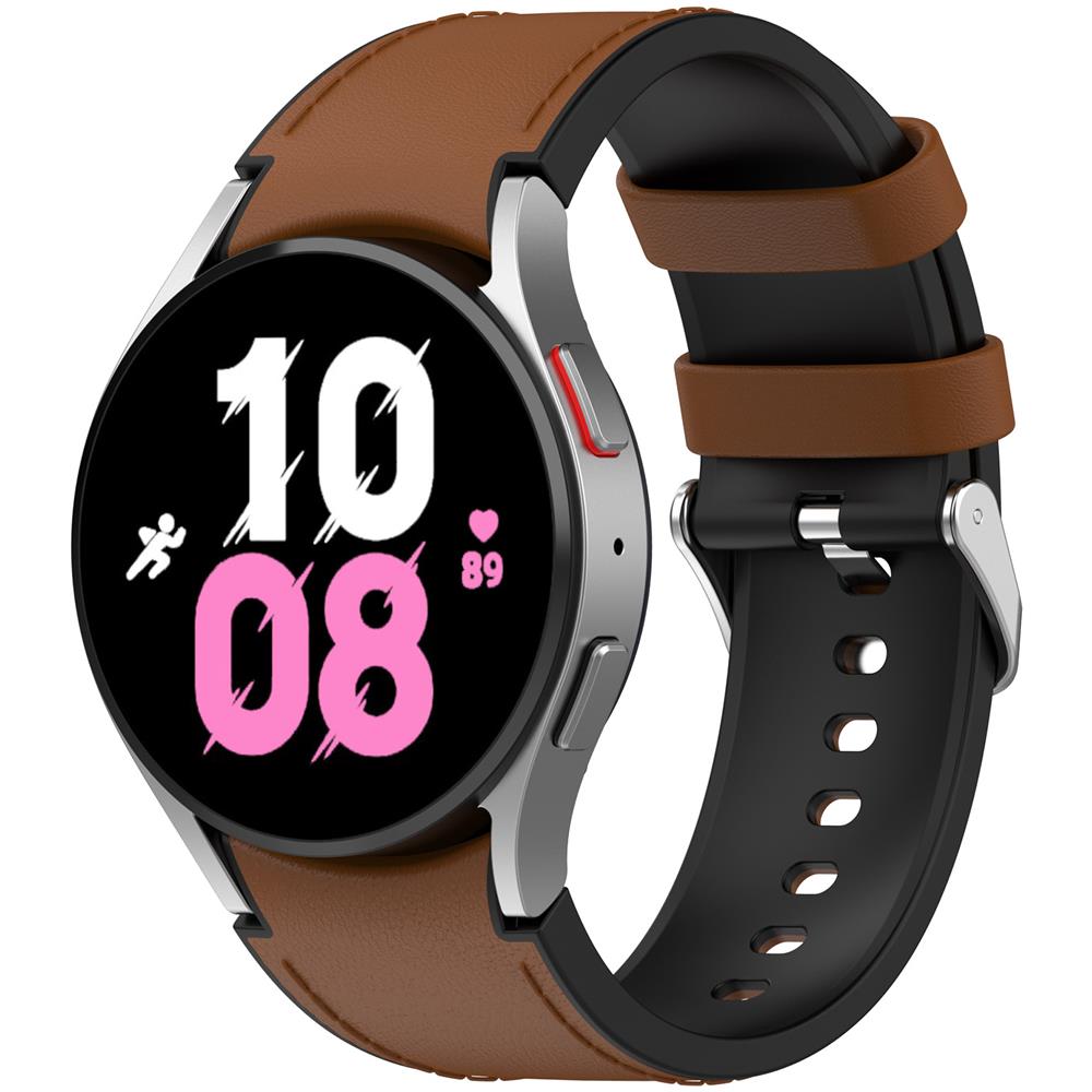 Cinturino Per Orologio Da Polso In Silicone Tinta Unita Per Samsung Galaxy Watch Brown S - Foto 2