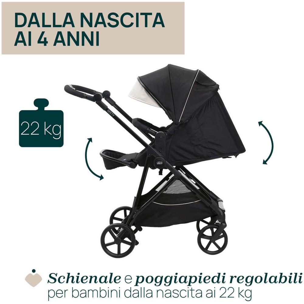 Seety Passeggino leggero 1 seduta (e) Nero - Foto 2