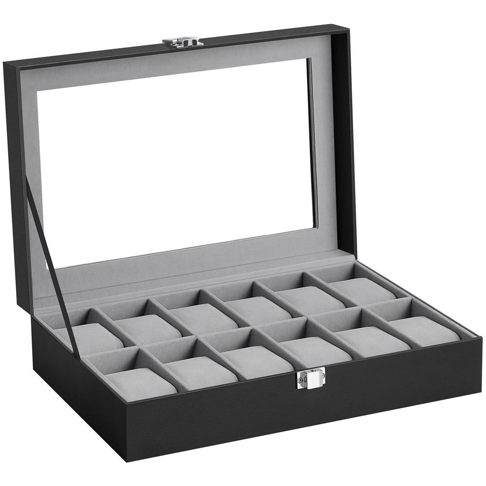WATCH BOX 12 Porta orologi con fodera in velluto nero - Foto 1