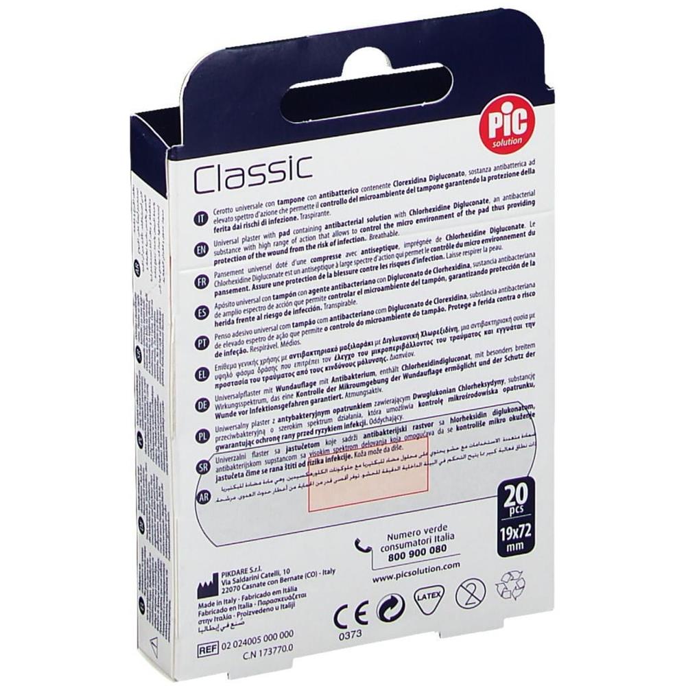 Cerotto Pic Classic 19X72 mm Antibatterico 20 Pezzi - Foto 1