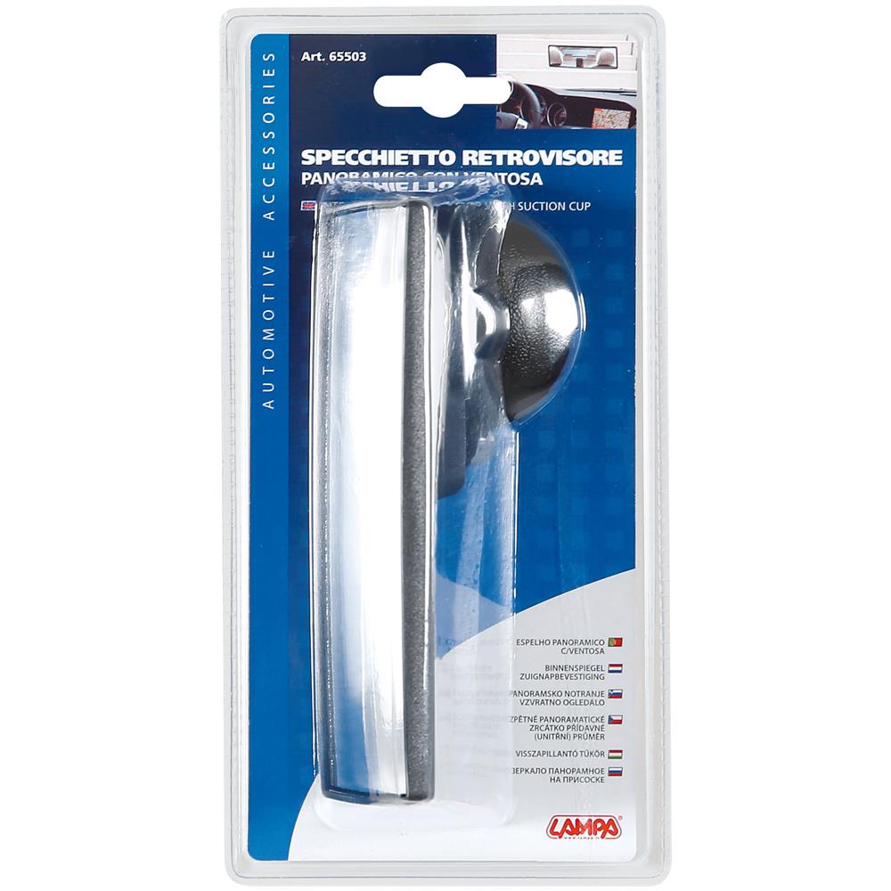 Specchio 140x45 Mm Retrovisore Interno Int Auto Panoramico Supplementare Con Ventosa Lo Snodo A Sfera Permette Una Regolazione Ottimale Per Vedere Tutto Quanto È A Lato Senza Togliere Lo Sguardo Dalla Strada - Foto 7