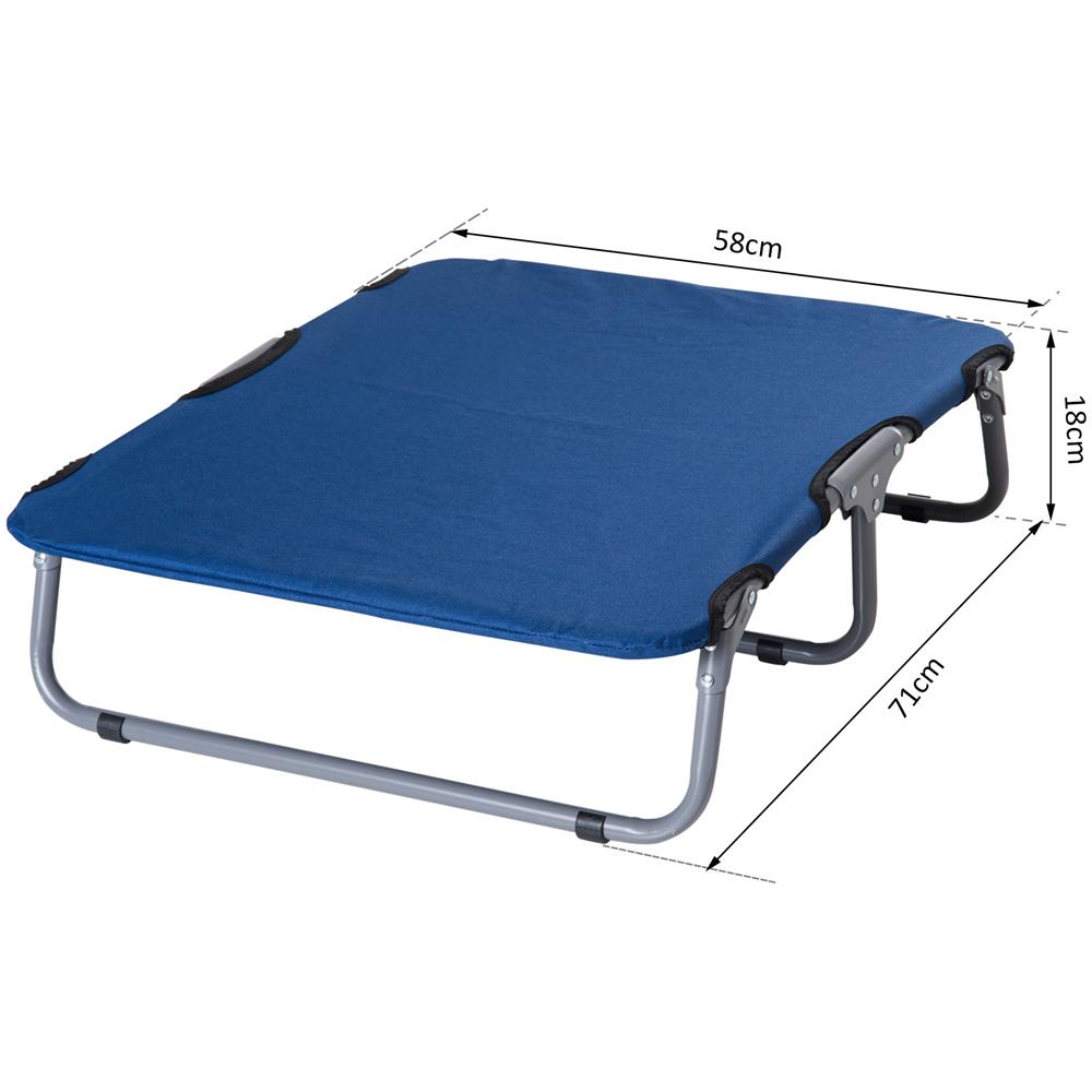 Brandina Cuccia Pieghevole Per Cani In Tessuto Oxford, Blu, 71x58x18cm - Foto 2