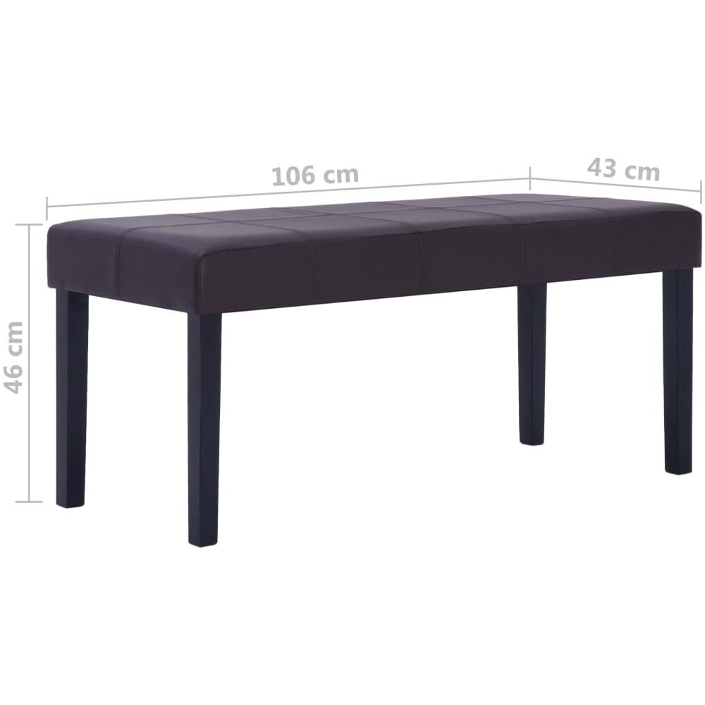 Panca 106 Cm Marrone In Similpelle - Foto 7