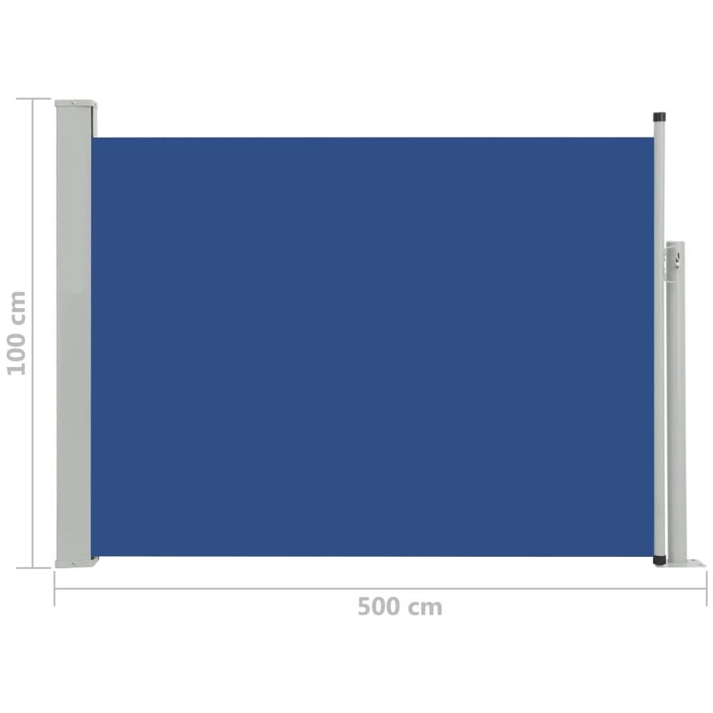 Tenda Laterale Retrattile Per Patio 100x500 Cm Blu - Foto 13