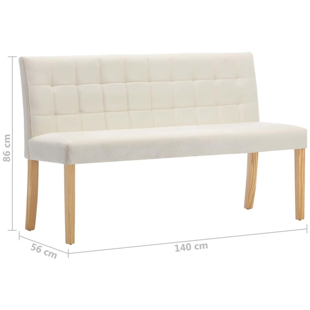 Panca 140 Cm Crema In Tessuto - Foto 7