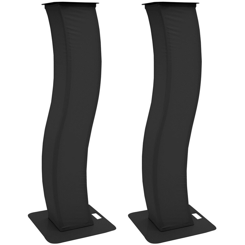 2x Stage Stand 150cm Curved Incl. Cover And Bag, Black - Foto 1