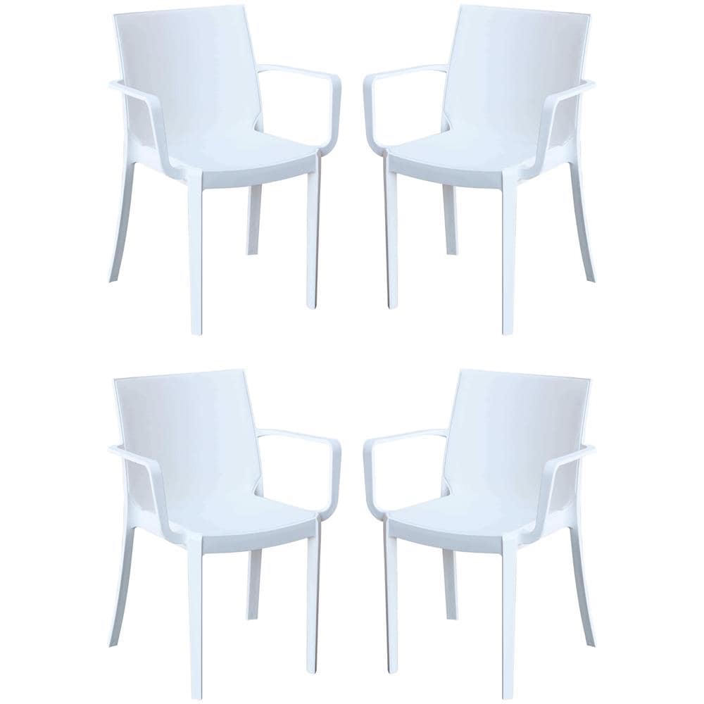 Victoria - Poltrona In Resina Impilabile Da Esterno E Interno Set Da 4 - Foto 1
