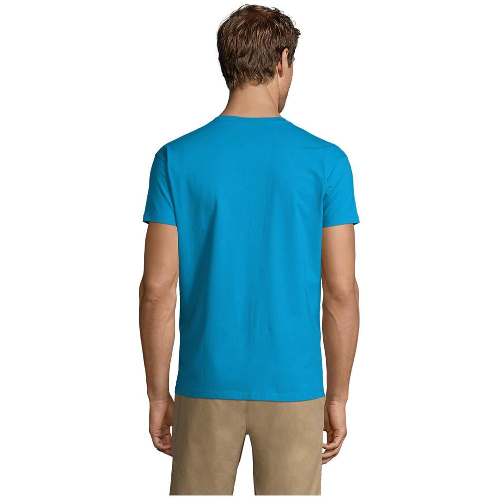T-shirt Girocollo Da Uomo Modello Imperiale Taglia 5xl Colore Aqua - Foto 2