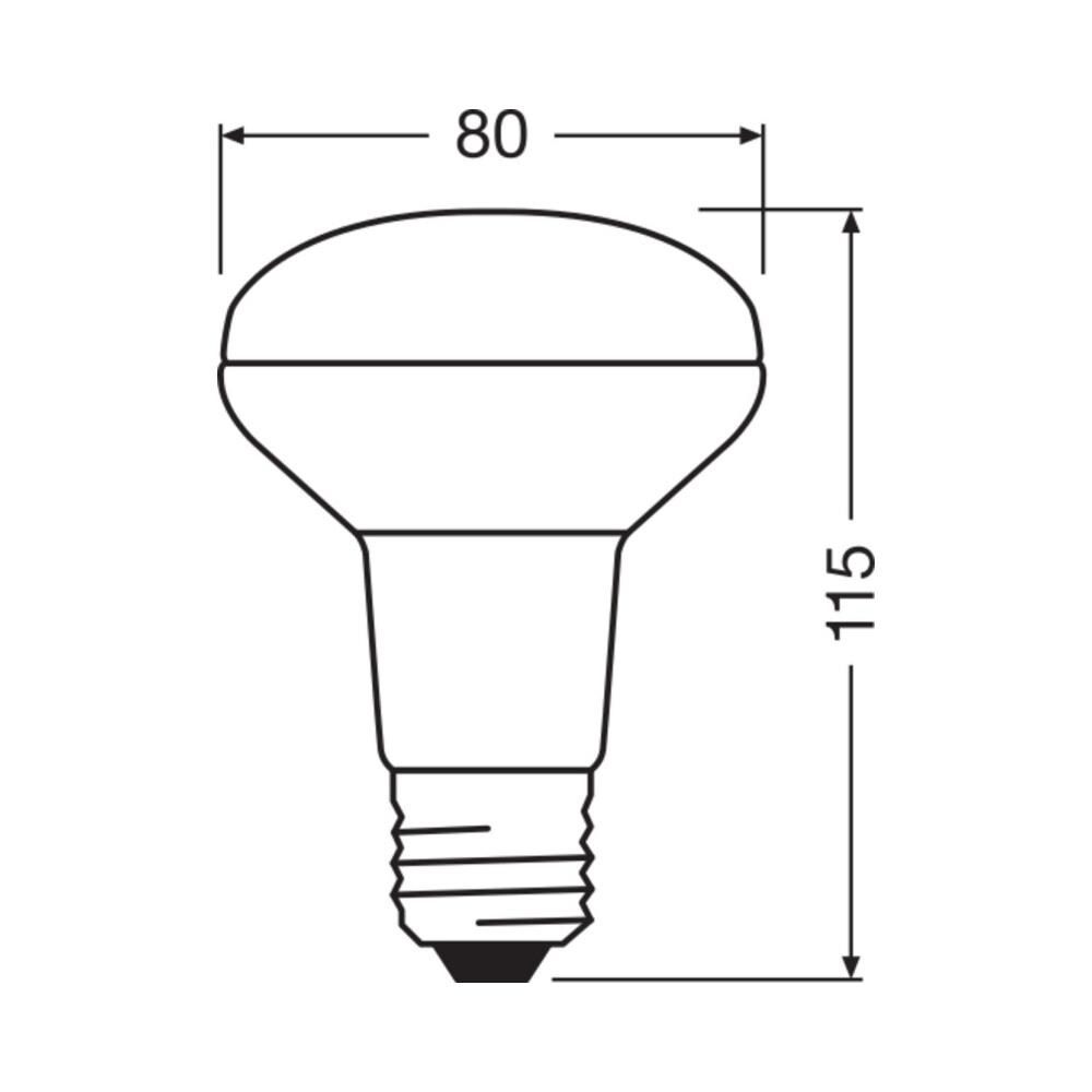 Spot R80 Led Vetro Trasparente Variabile - 5,9w Equivalente 60w E27 - Bianco Caldo - Foto 2