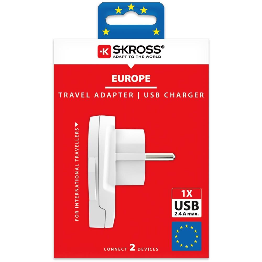 Adattatore Universale Da Viaggio 16a Con Porta Usb, Bianco - Foto 2