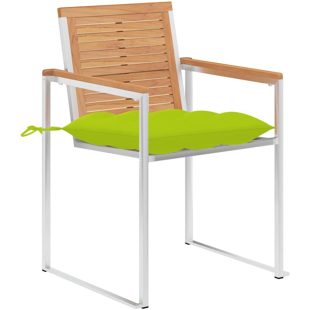 Sedie Da Giardino Con Cuscini 8 Pz In Legno Massello Di Teak - Foto 2