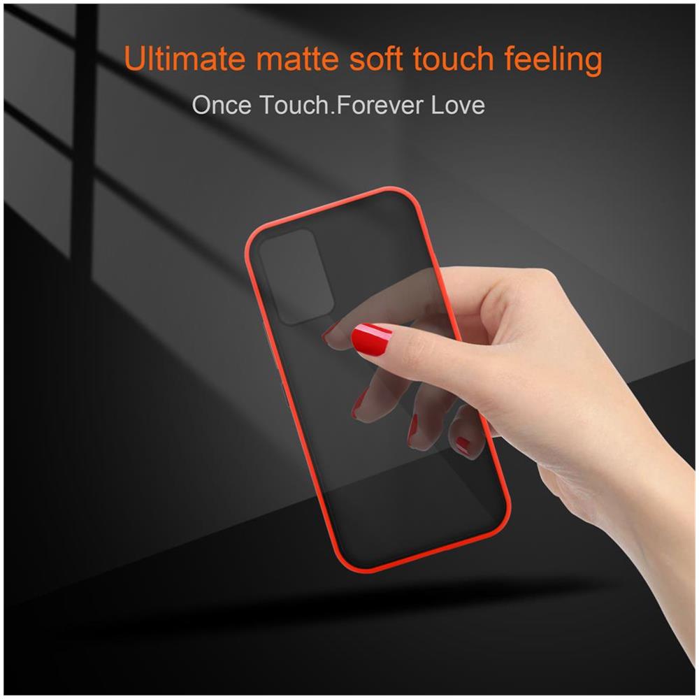 Custodia Compatibile Con Samsung Galaxy Note 20 In Rosso Opaco - Bottoni Neri - Coperchio Protettivo Ibrido Con Interno In Silicone Tpu E Retro In Plastica Opaca - Foto 8