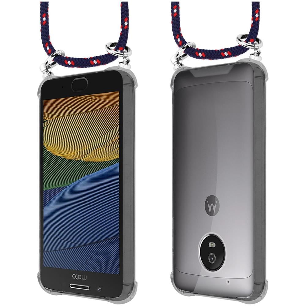 Catena Di Telefoni Cellulari Compatibile Con Motorola Moto G5 In Blu Rosso Bianco À Pois - Coperchio Protettivo In Silicone Con Anelli D'argento, Cinturino In Corda E Custodia Staccabile - Foto 8