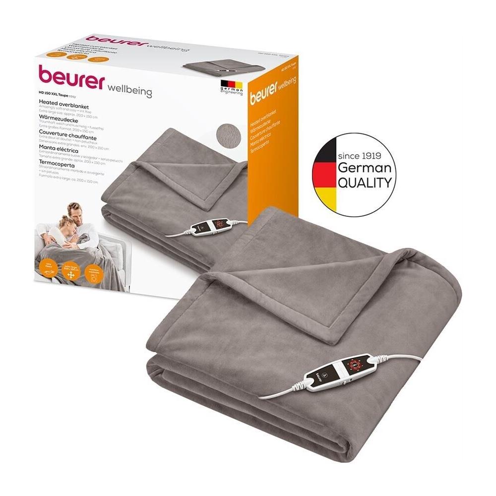 Termocoperta HD 150 XXL Cosy Taup Matrimoniale 200 X 150 cm con 6 Potenze Regolazione Elettronica della Temperatura Lavabile in Lavastoviglie - Foto 1