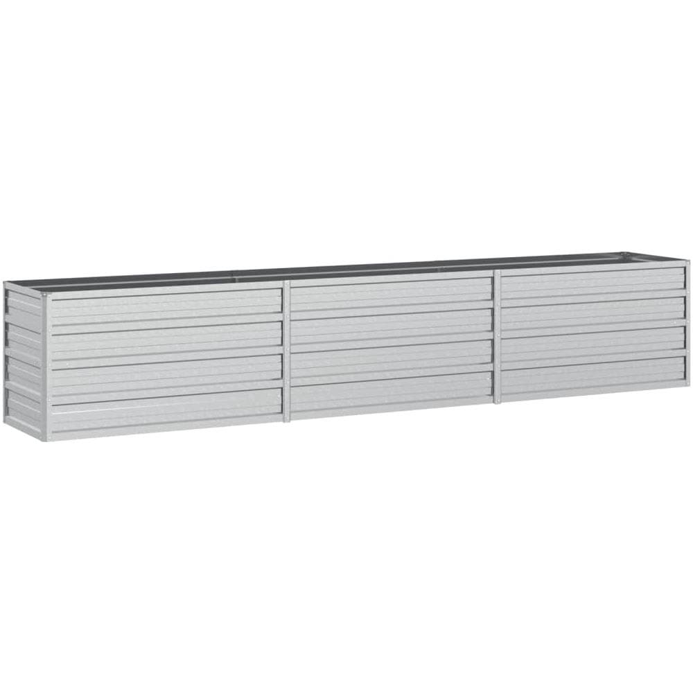 Letto Rialzato Giardino 240x40x45 cm in Acciaio Zincato Argento - Foto 1