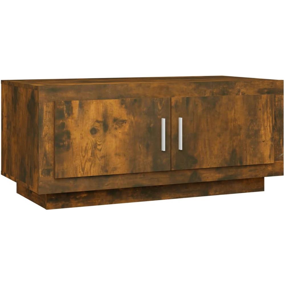 Tavolino Da Salotto Rovere Fumo 102x50x45 Cm Legno Multistrato - Foto 2