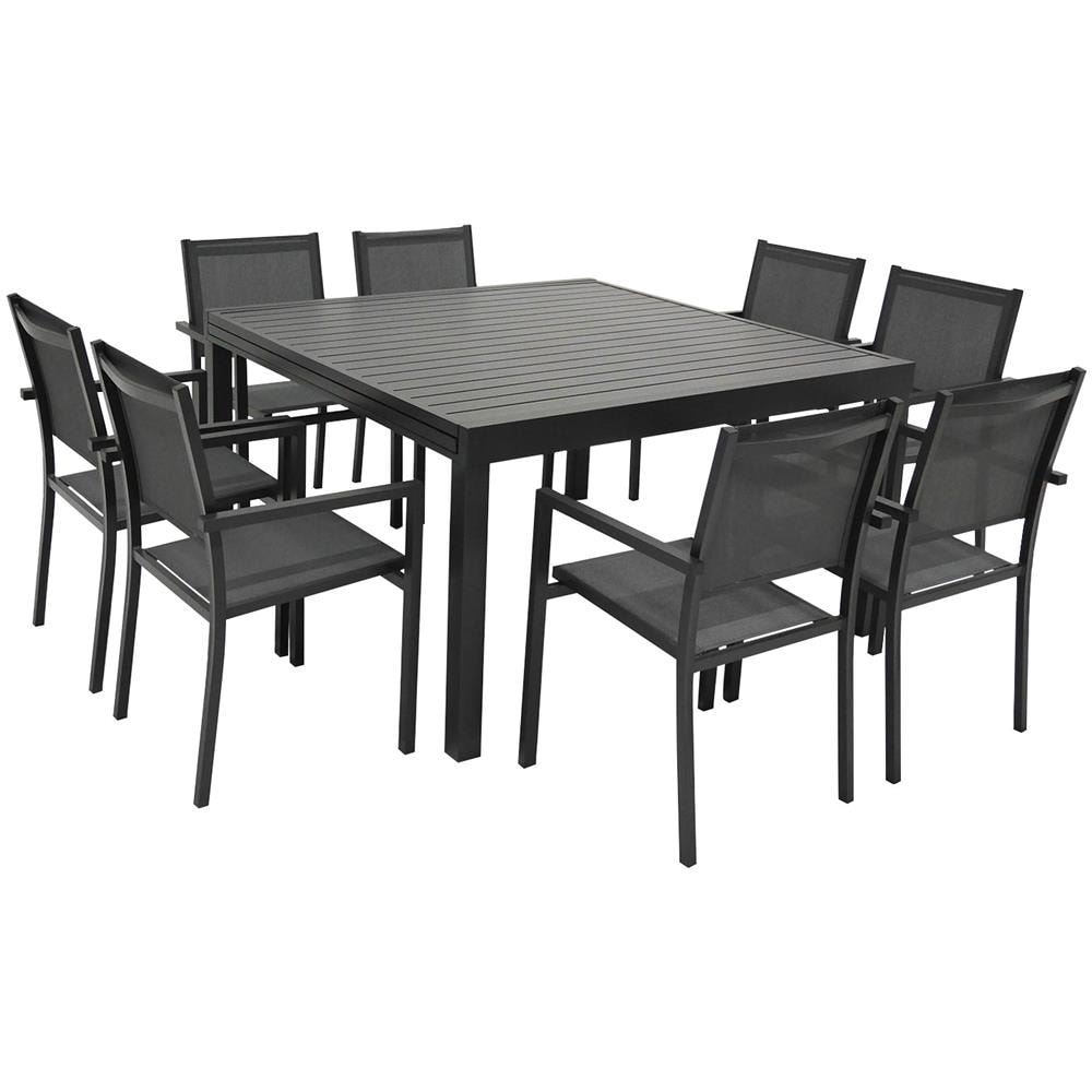 Veneziaset Di Mobili Da Giardino Allungabili In Textilene Grigio 140/200 Posti A Sedere 10 - Alluminio Antracite - Foto 2