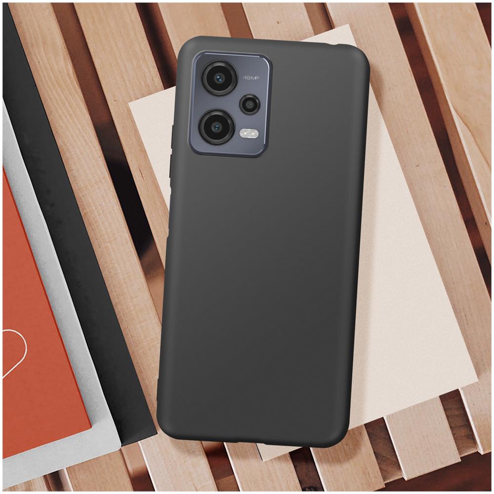 Cover Per Xiaomi Redmi Note 12 5g Silicone Gel Flessibile Sottile Leggera Nera - Foto 5