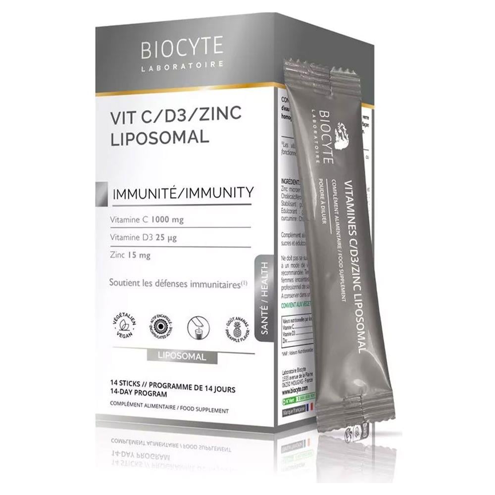 Vitamina C, D3, Zinco Liposomiale Immunità 14 Sticks Gusto Ananas - Foto 1