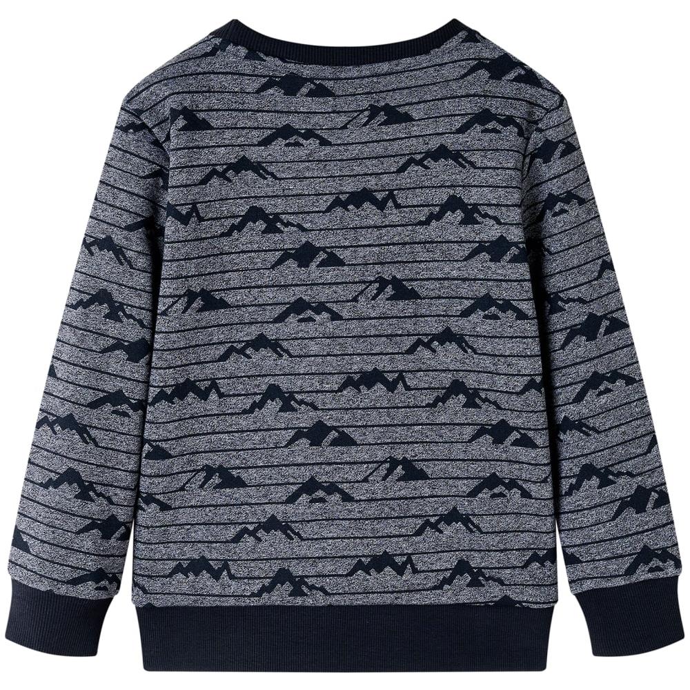 Felpa Per Bambini Con Stampa Collina Blu Marino Mélange 128 - Foto 2