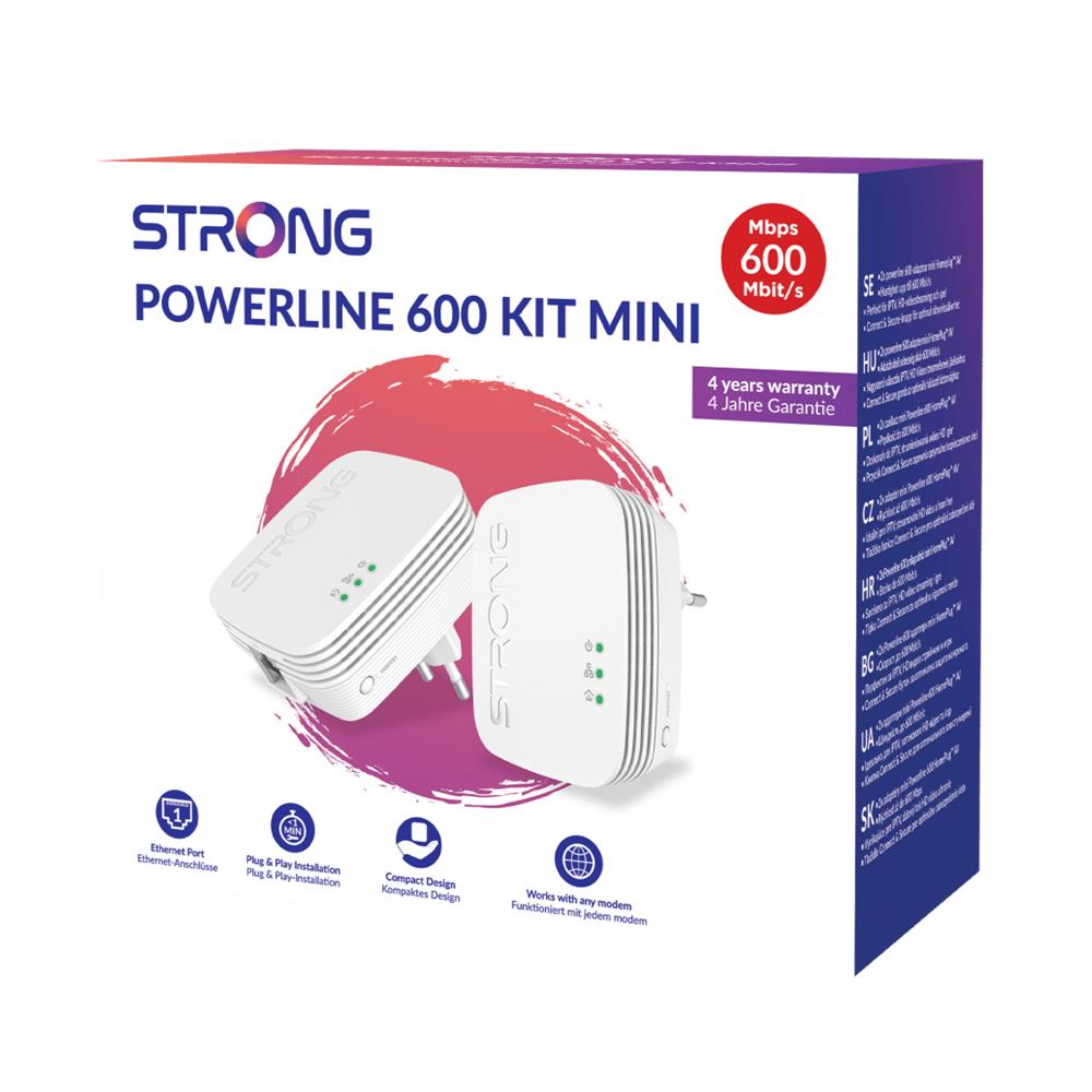 POWERL600DUOMINI adattatore di rete PowerLine 600 Mbit /s Collegamento ethernet LAN Bianco 2 pz - Foto 8