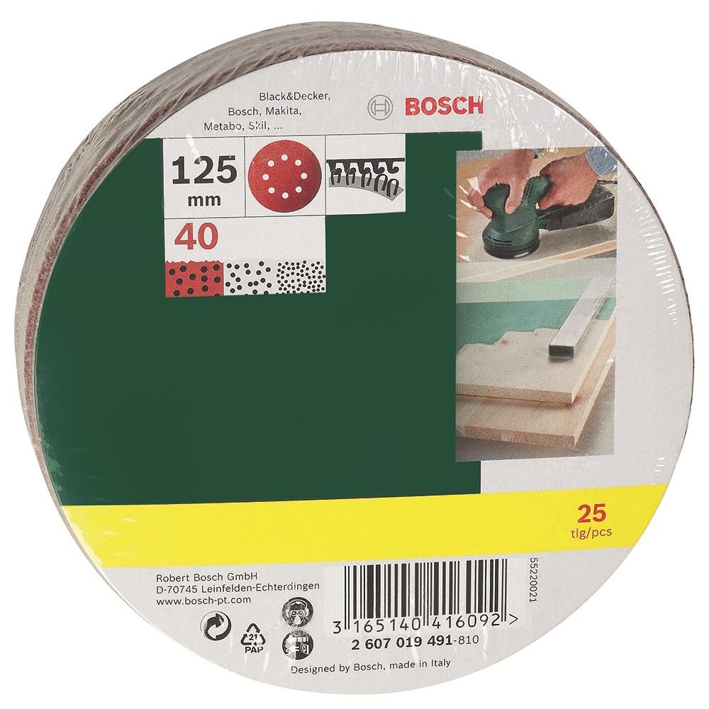 25 Fogli Abrasivi Rotorbitale per Levigatrici a Delta 40 2607019491 - Foto 1