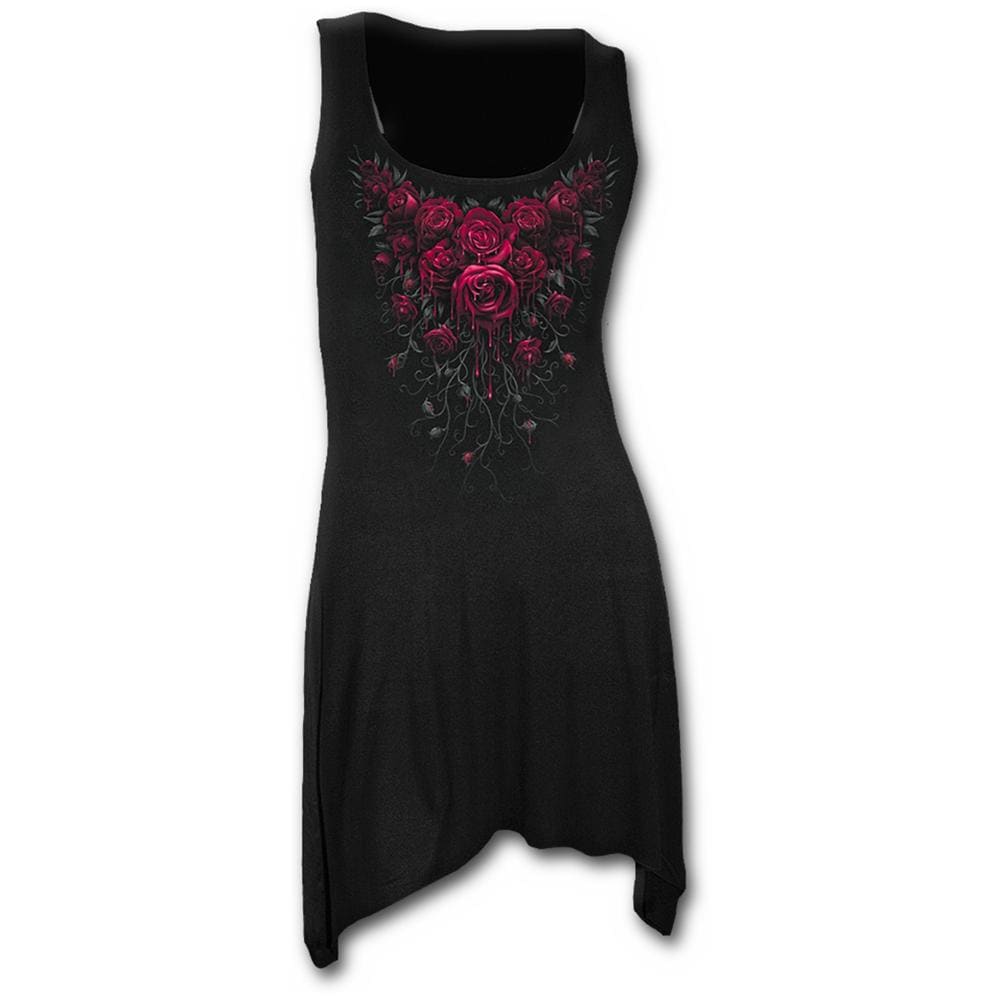 Spiral - Blood Rose - Goth Bottom Camisole Dress Black (Abito Donna Tg. S)  - Foto 1