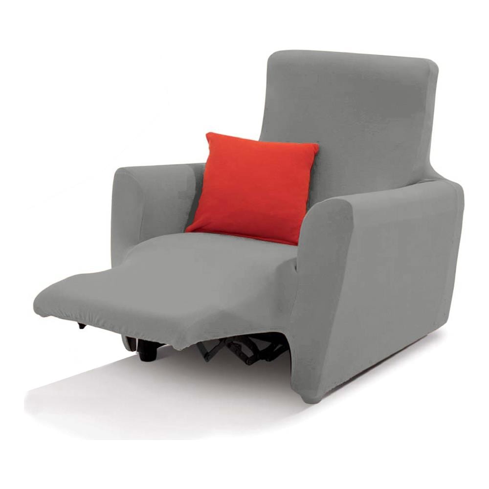 Copripoltrona Reclinabile Easy Long Sofa Cover In Tinta Unita Poltrona Grigio 175 - Foto 2