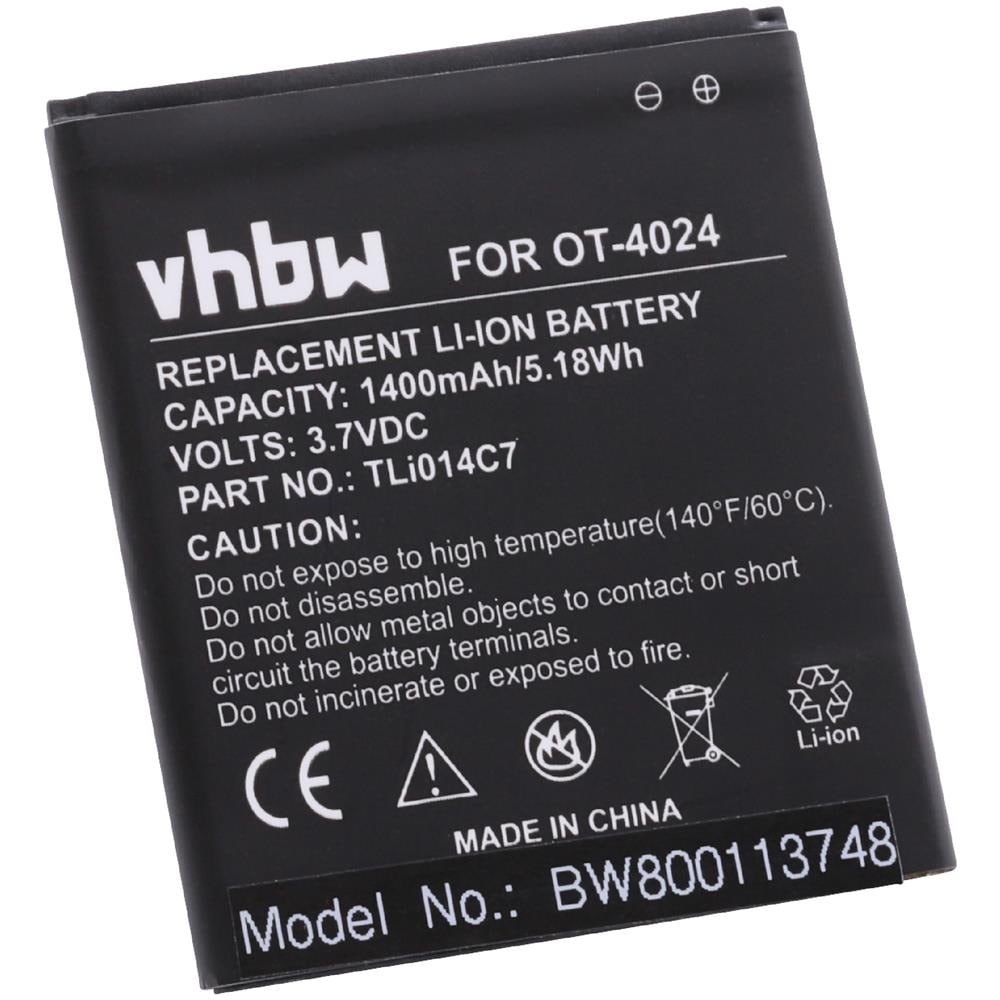 Li-ion Batteria 1400mah (3.7v) Per Cellulari E Smartphone Alcatel One Touch Ot-4024, Ot-4024d, Ot-4024x, Pixi First Sostituisce Tli014c7. - Foto 1