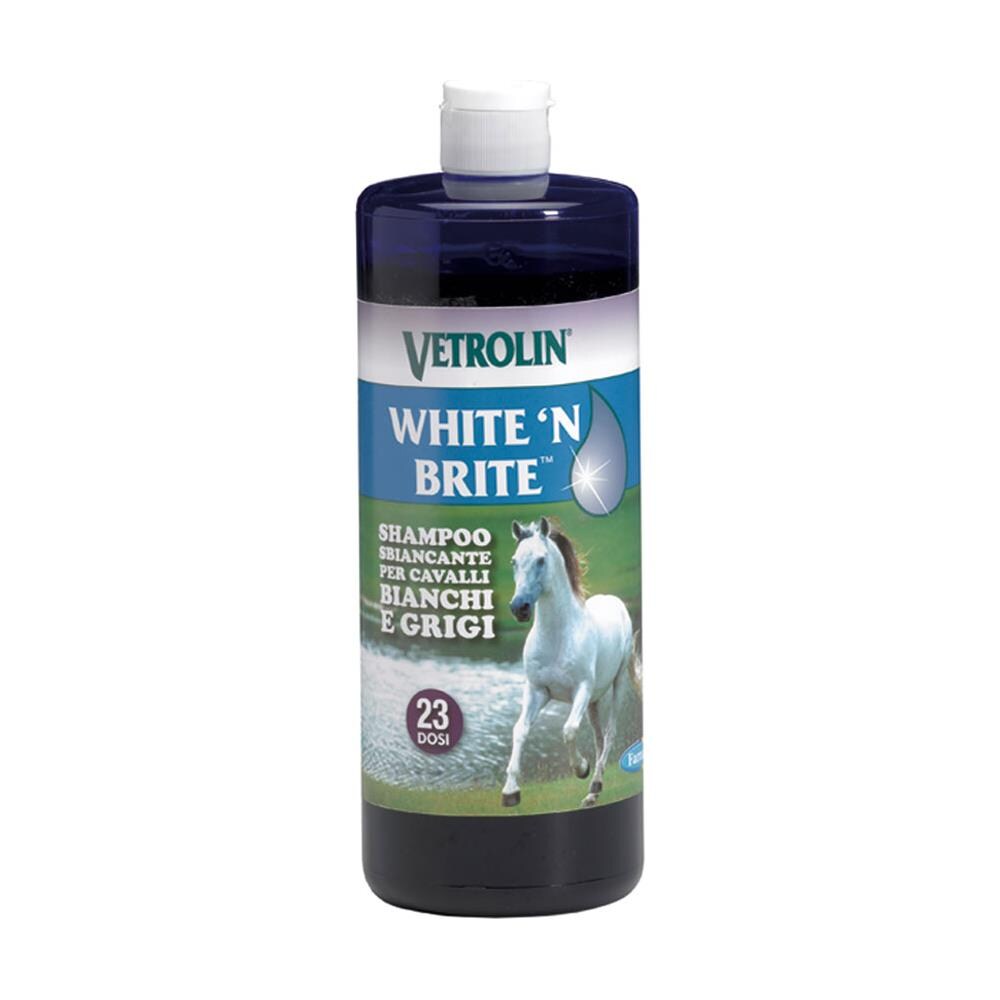 Vetrolin White'n Brite Shampoo Per Cavalli Bianchi E Grigi Concentrato Sbiancante 946 Ml - Foto 1