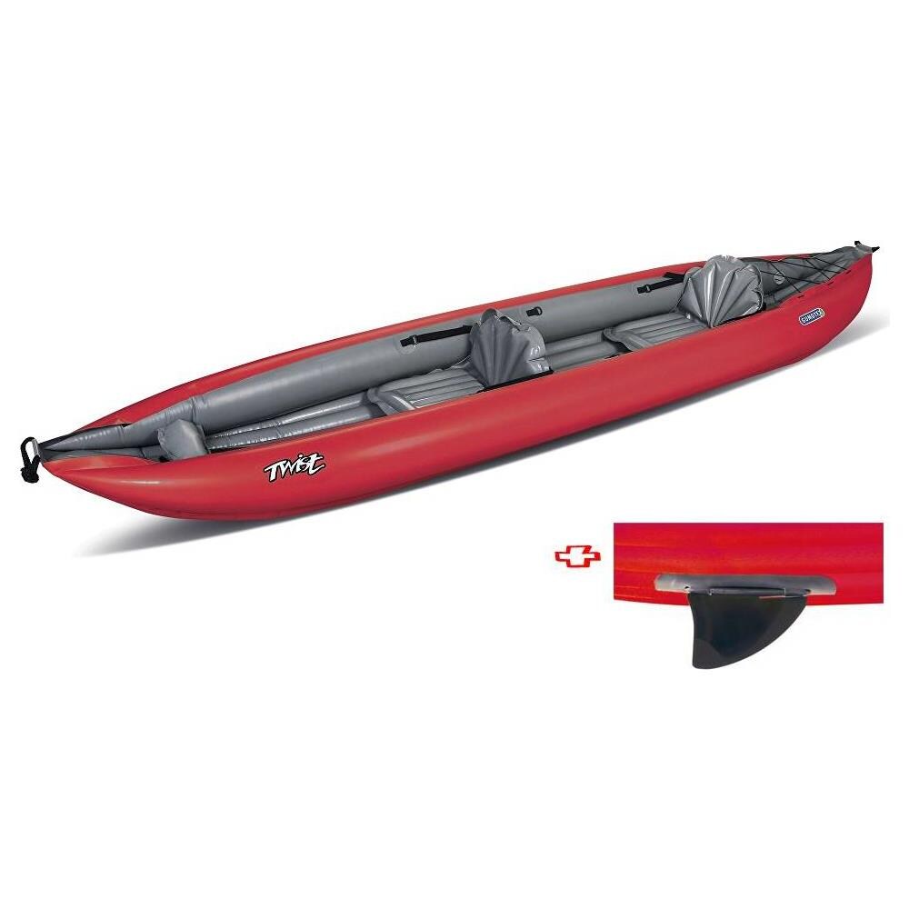 Canoa Gonfiabile Twist2/1 Rossa Con Pinna 045355-r (5c/11c) - Foto 2