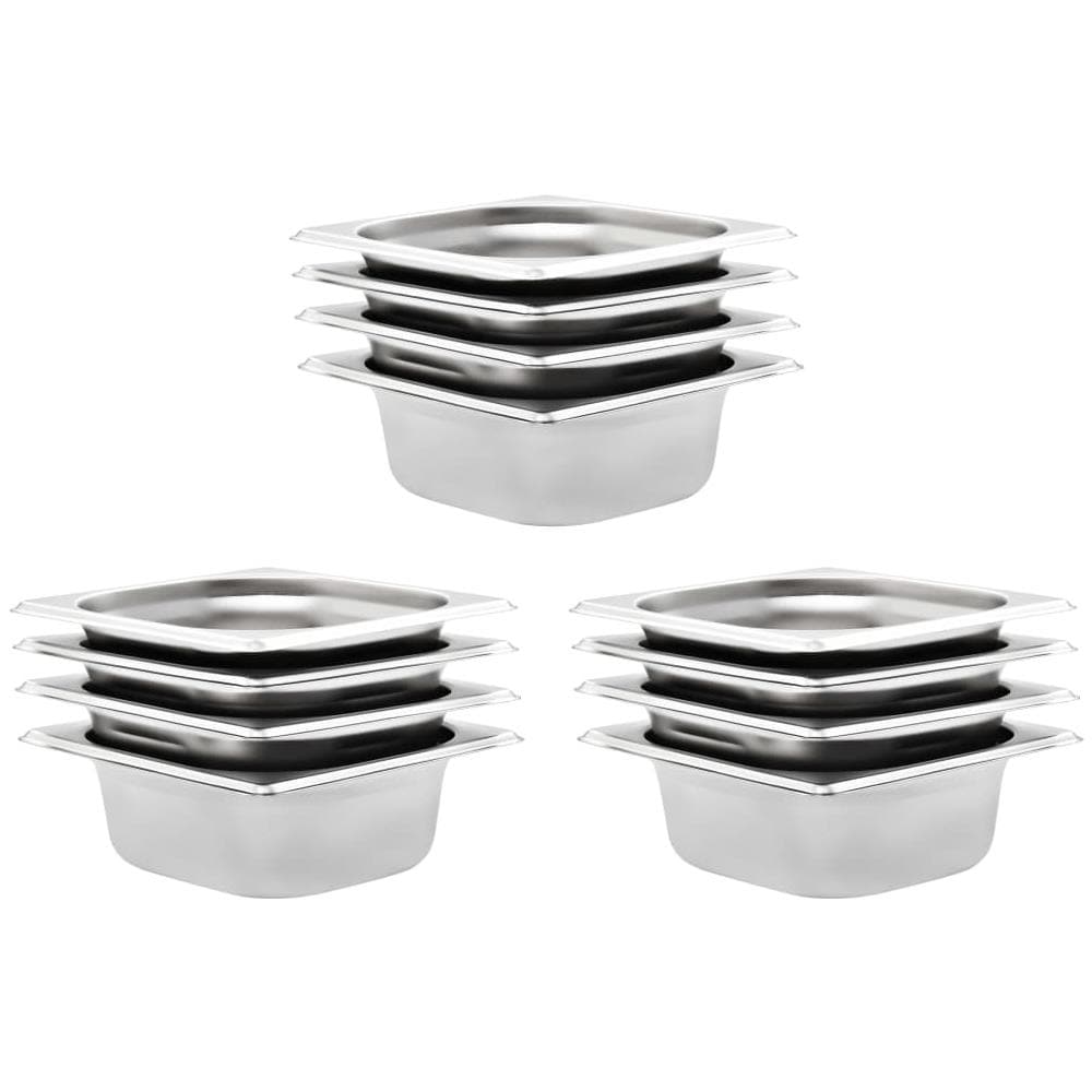 Contenitori Per Alimenti 12 Pz Gn 1/6 65 Mm In Acciaio Inox - Foto 1